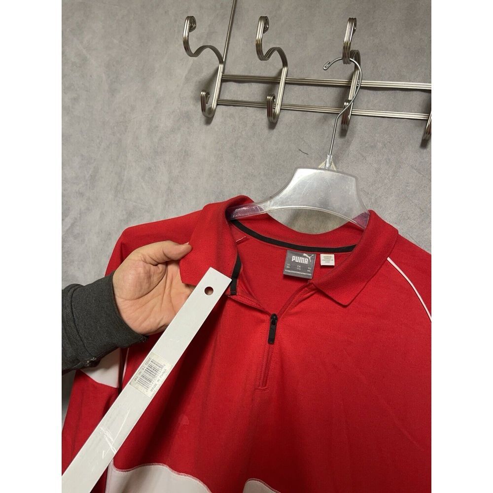 Puma Ferrari Shirt Men XXL Red White Scuderia Racing Nascar Fromula 1 F 1 Golf - Picture 4 of 14